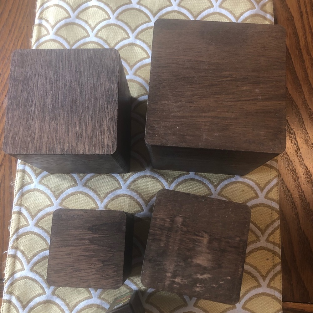 SOLD ETSY - Four wooden nesting boxes canisters salt pepper - Picture 10 of 15